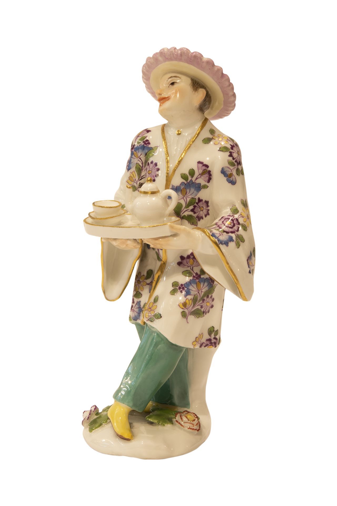 Chinese with tea tray, Meissen 1740 - Image 5 of 8