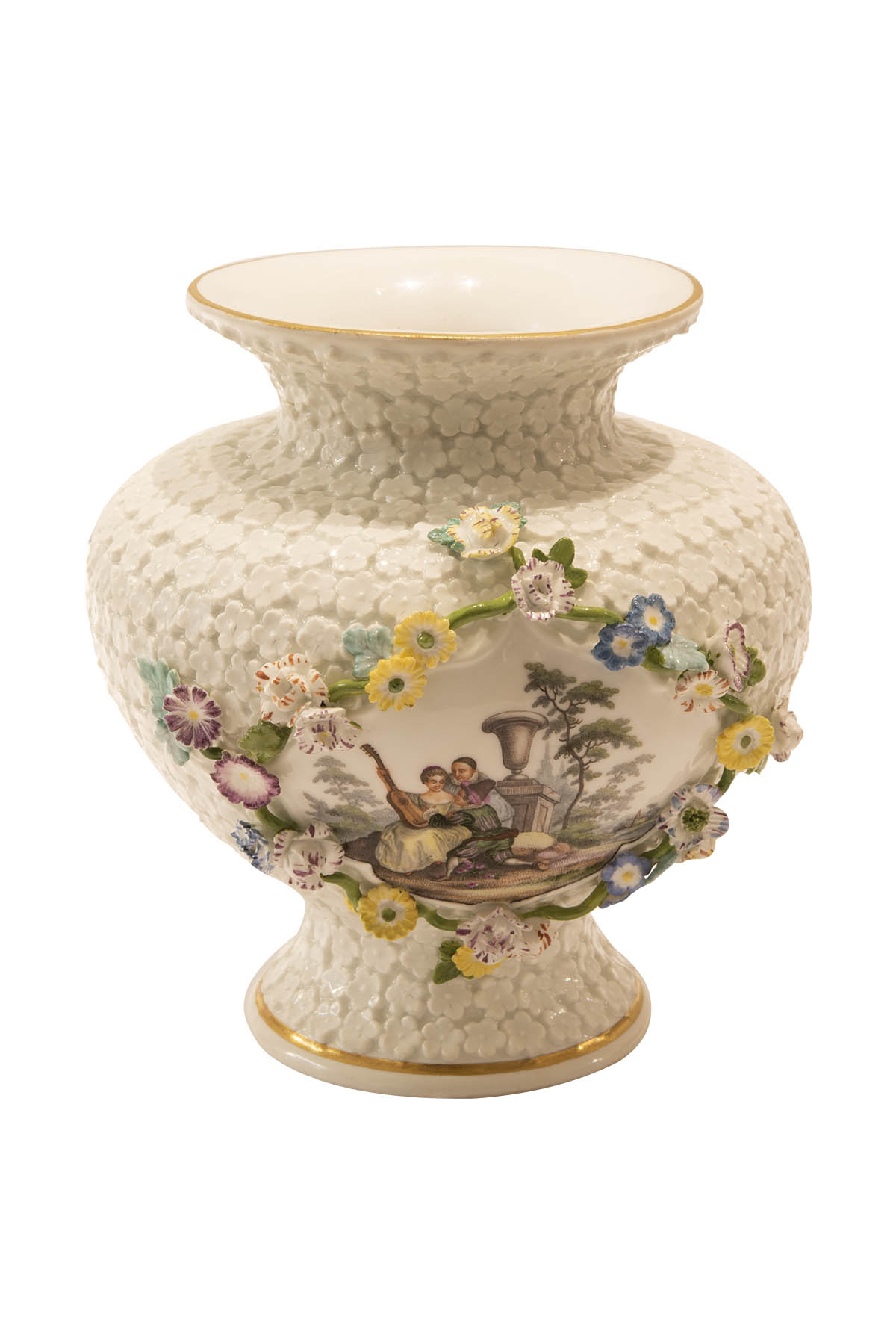 Ornamental vase with forget-me-not decor, Meissen 1740 - Image 3 of 6