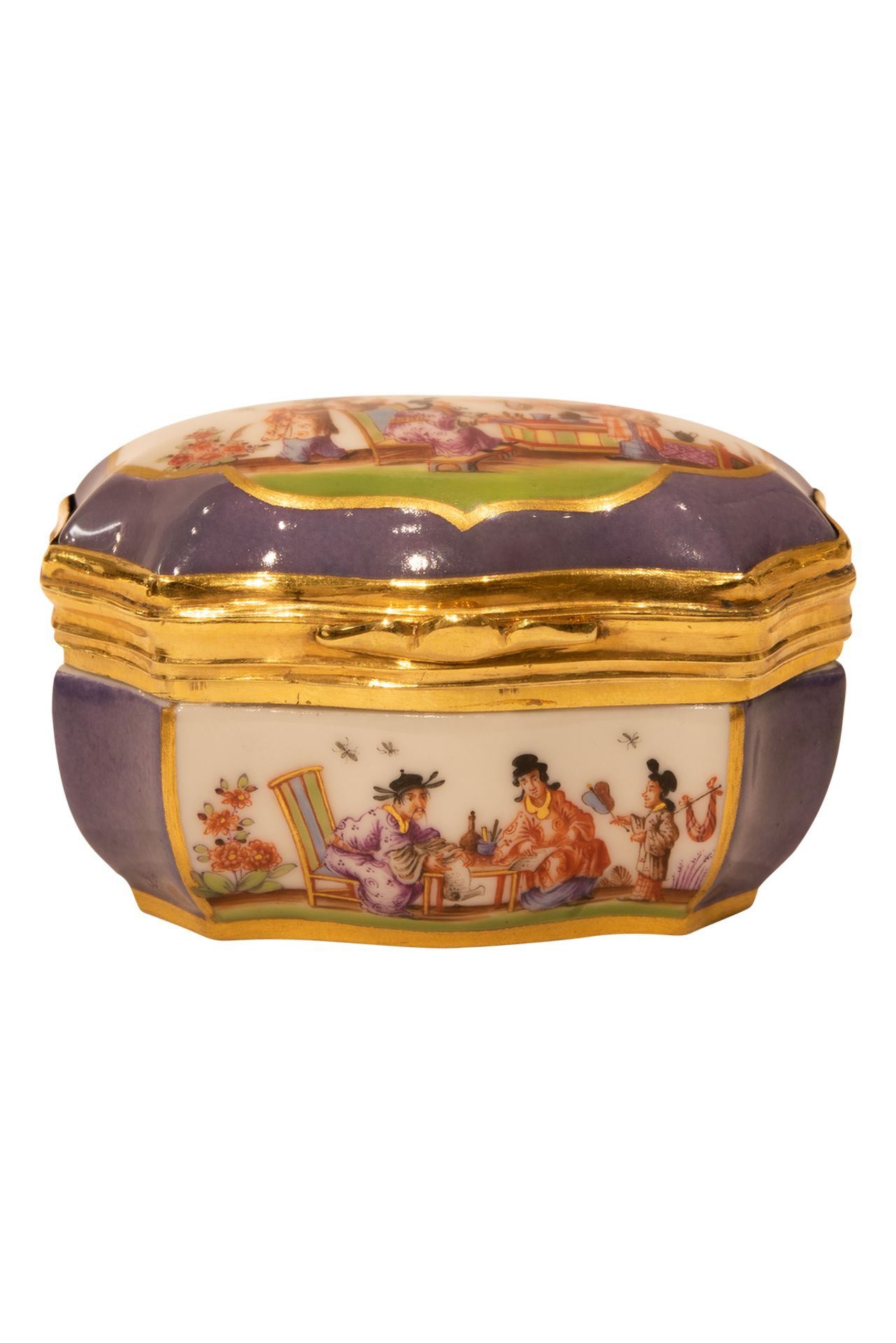 Tabatiere with chinoiseries, Meissen around 1750 - Image 3 of 8