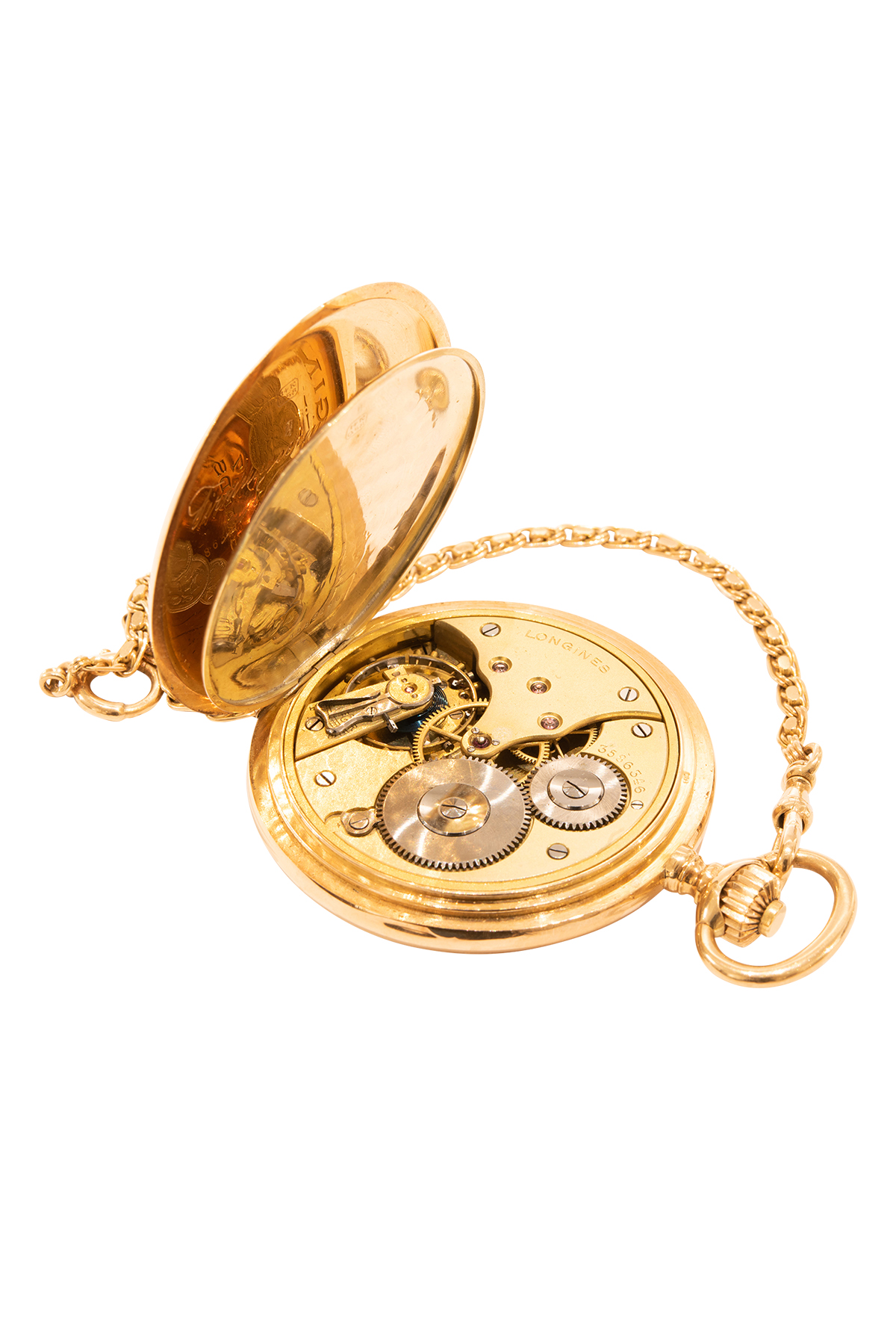 Longines pocket watch with chain - Image 4 of 6