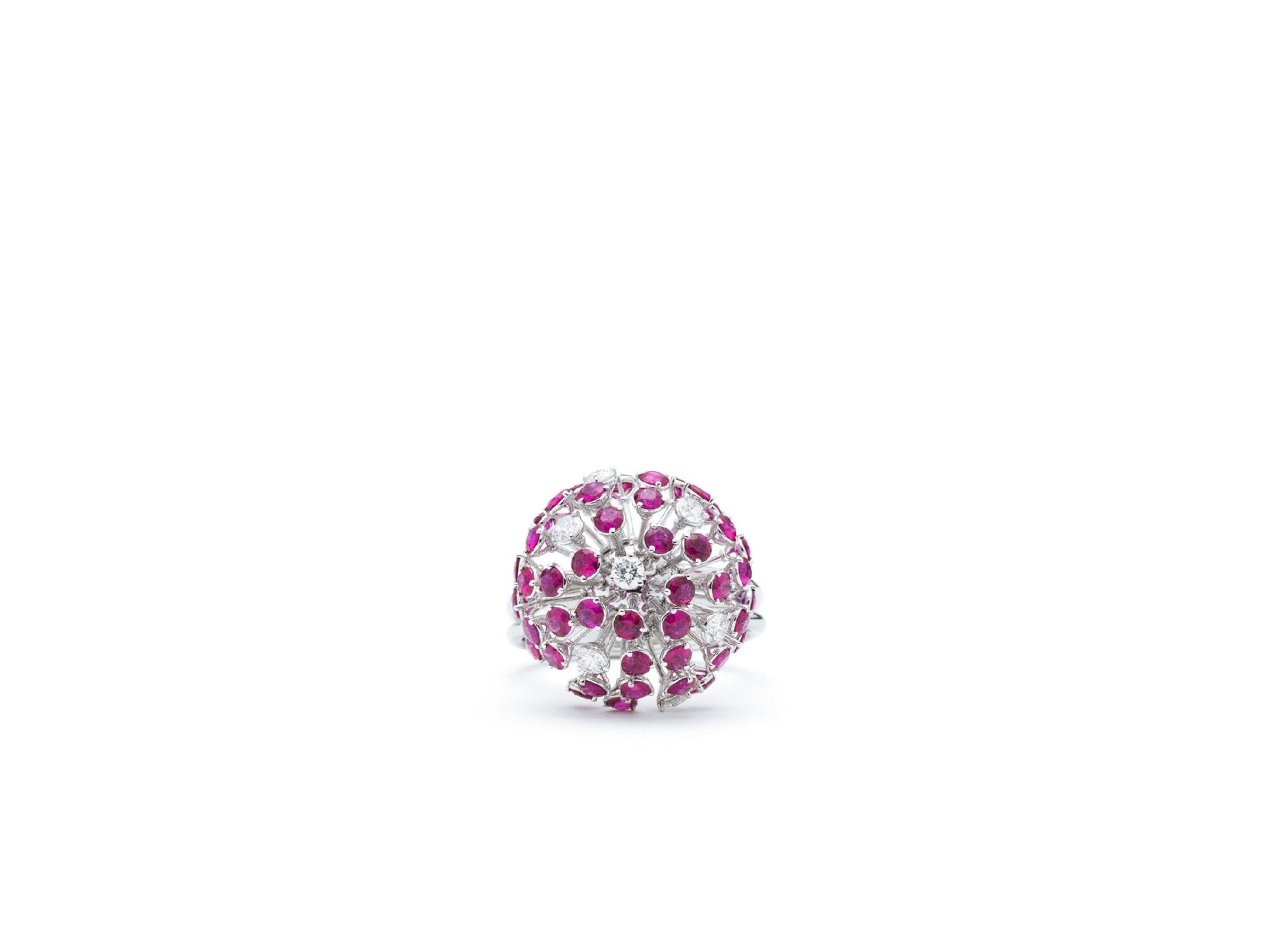 Ring with brilliant diamonds and rubies - Image 5 of 5