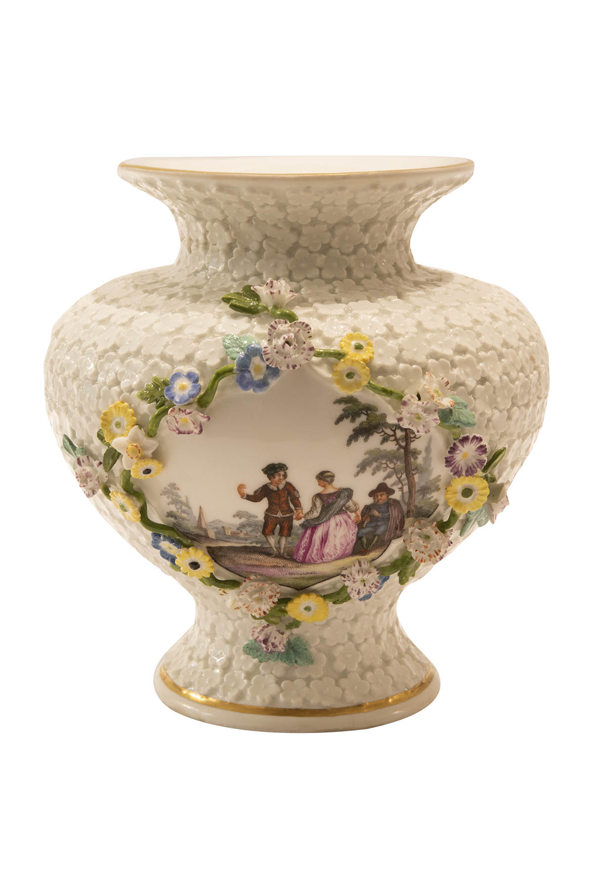 Ornamental vase with forget-me-not decor, Meissen 1740