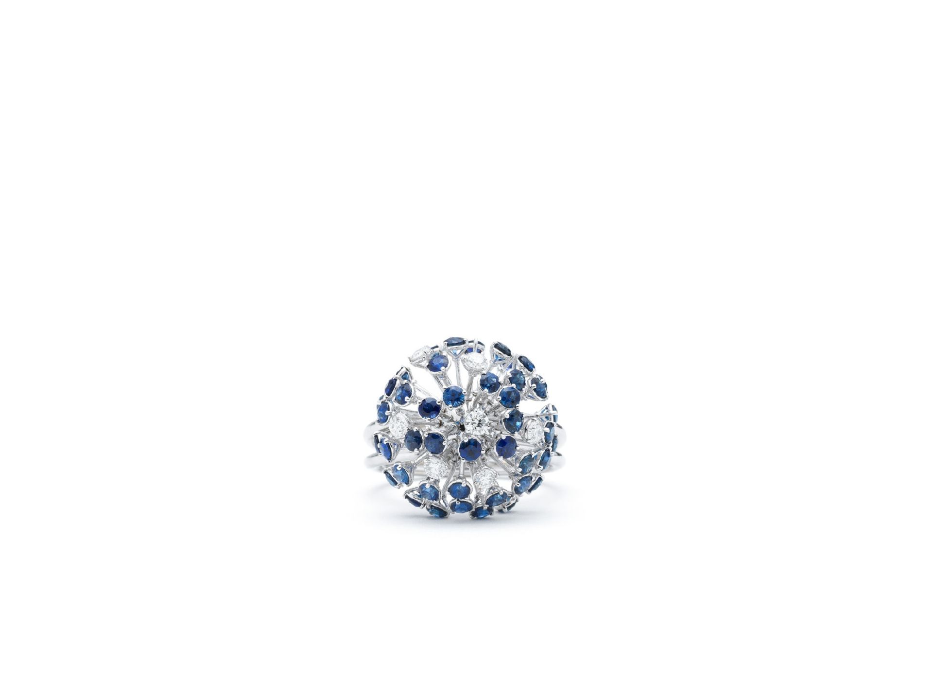 Ring with brilliant diamonds and sapphires - Image 5 of 5