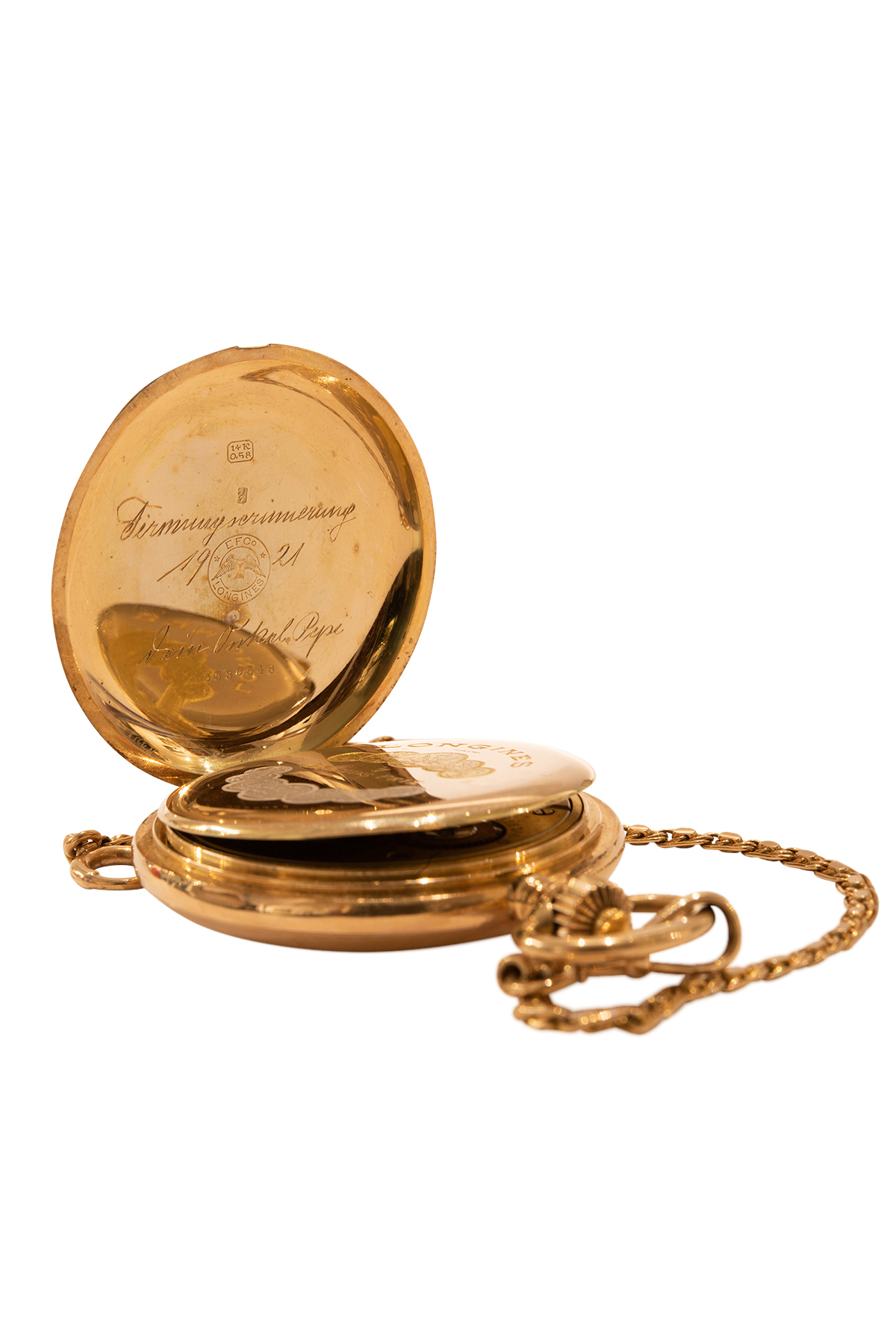 Longines pocket watch with chain - Image 6 of 6