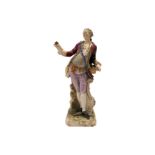 Grosse Figur Kavalier mit Blumen, Meissen