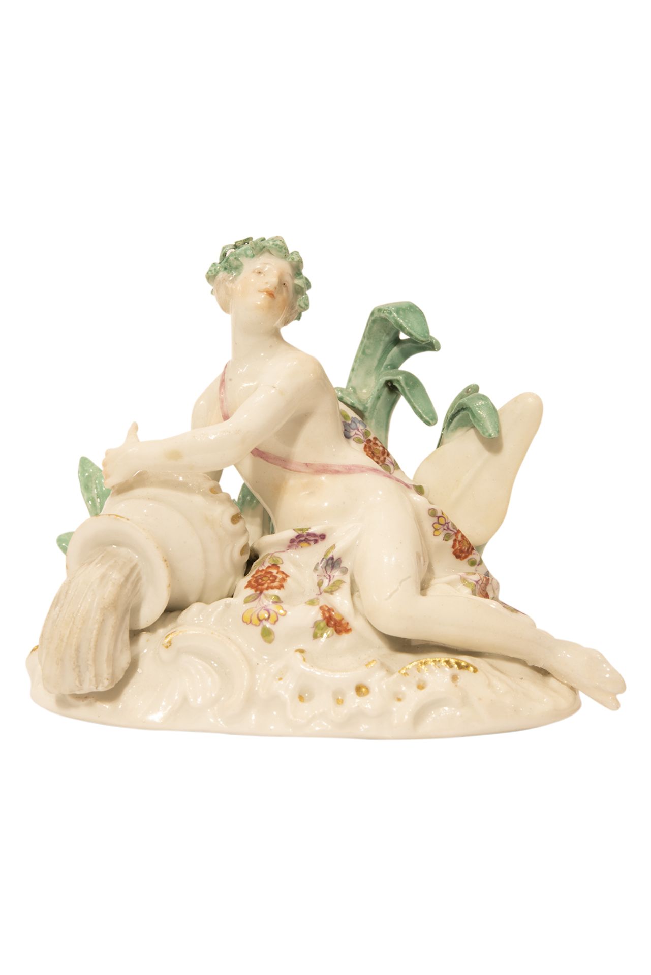 Two small figures river god and river goddess, Meissen 1750 - Image 5 of 6
