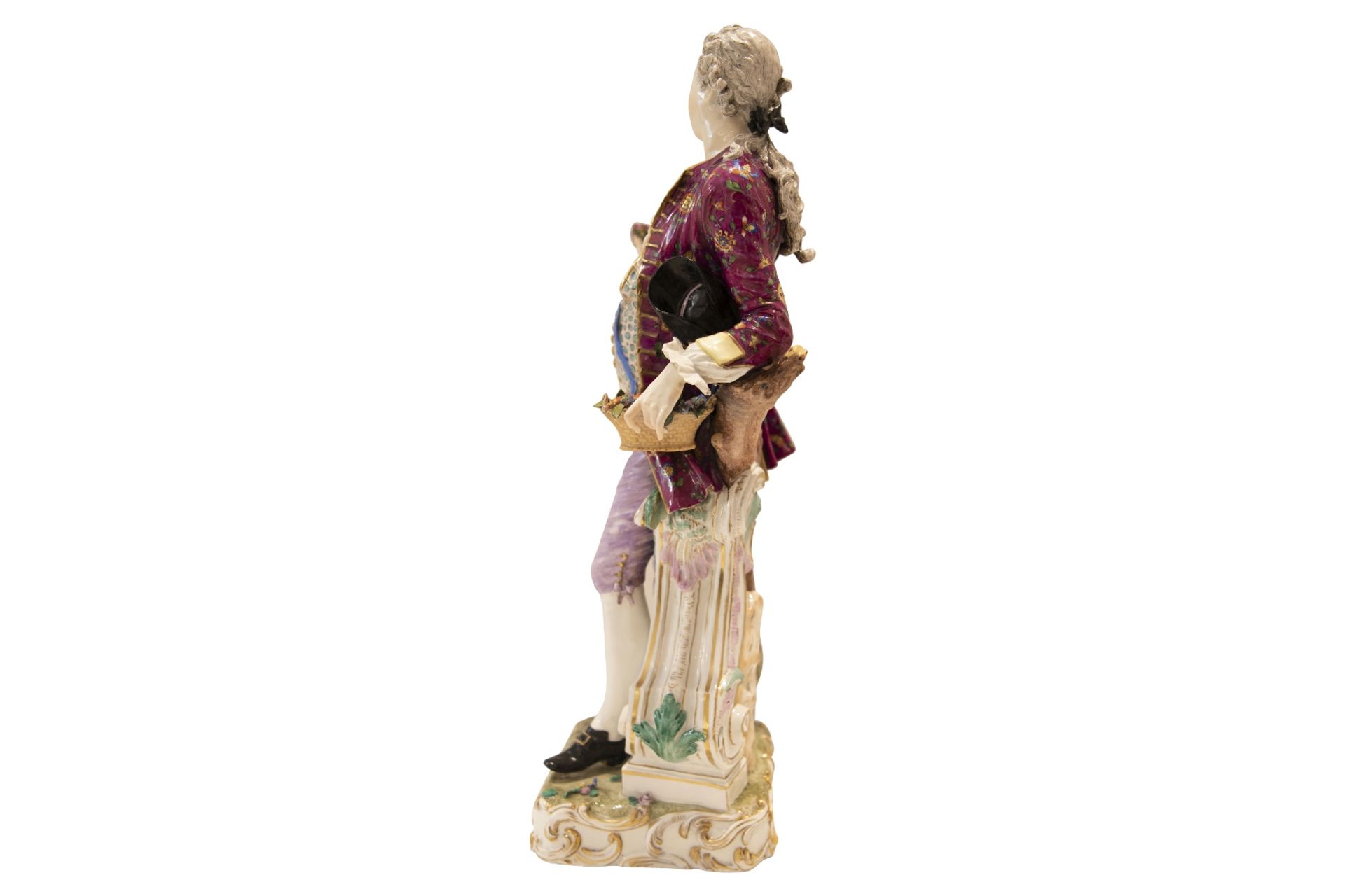 Large figure "Cavalier with flowers", Meissen - Image 2 of 9