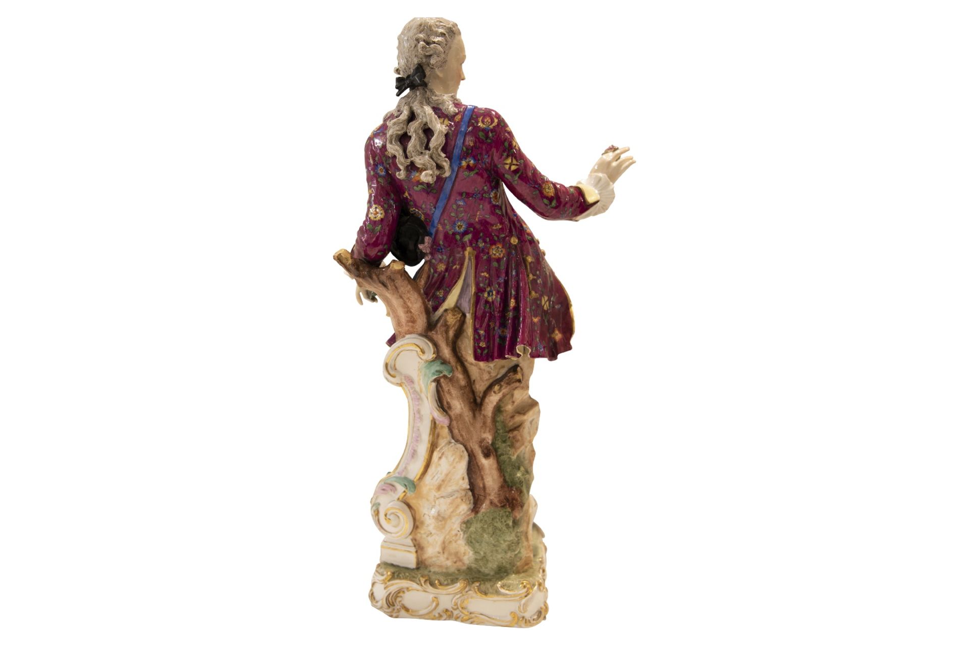 Large figure "Cavalier with flowers", Meissen - Image 3 of 9