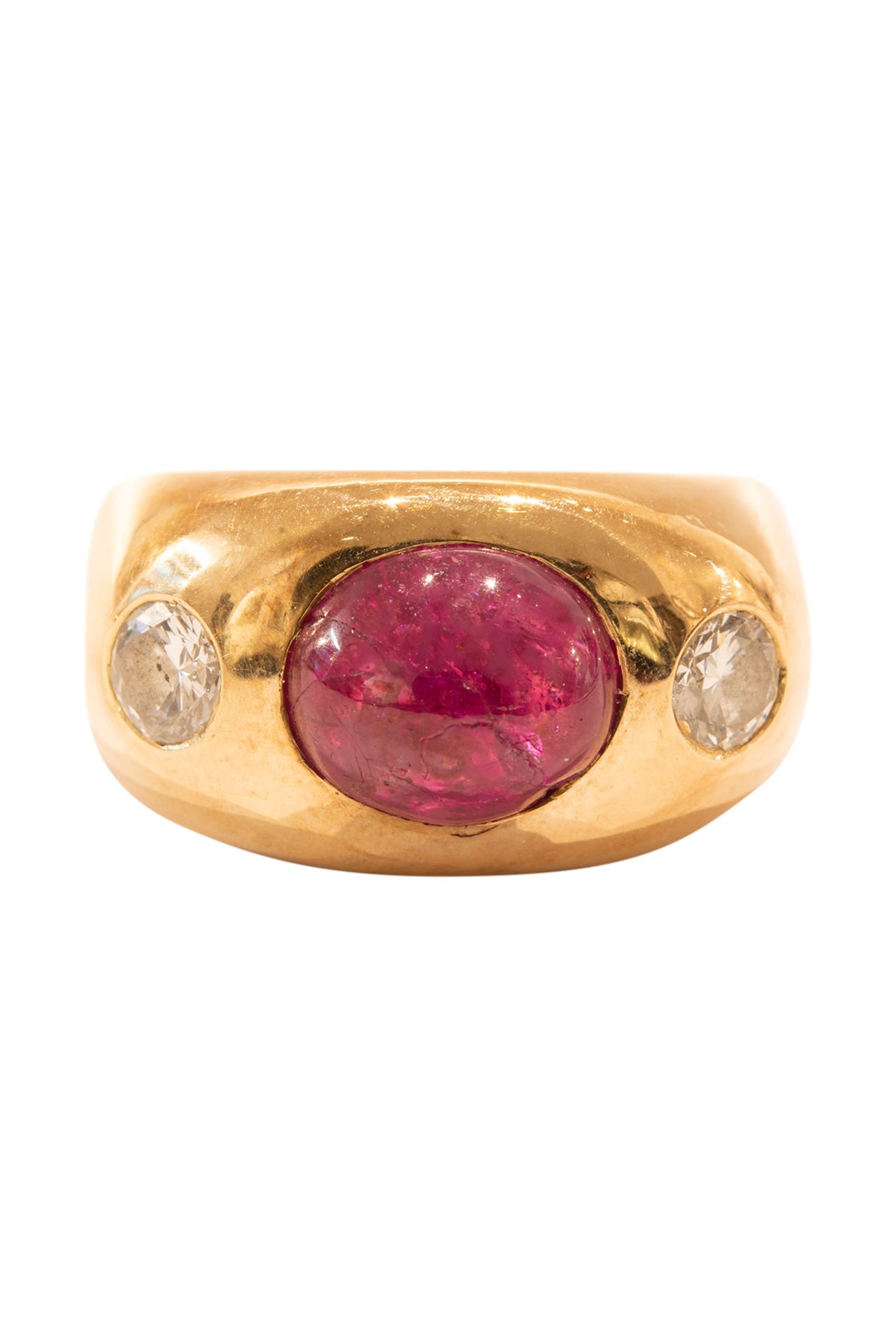 Ring with brilliant diamonds and ruby - Image 2 of 4