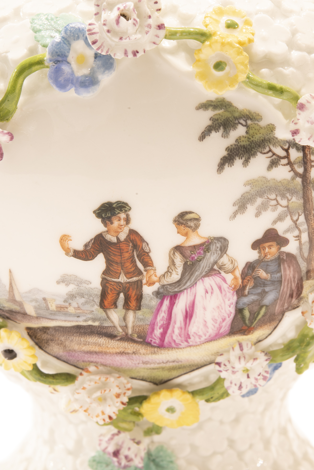 Ornamental vase with forget-me-not decor, Meissen 1740 - Image 5 of 6