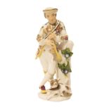 Floeten spielender Schaefer, Meissen um 1750