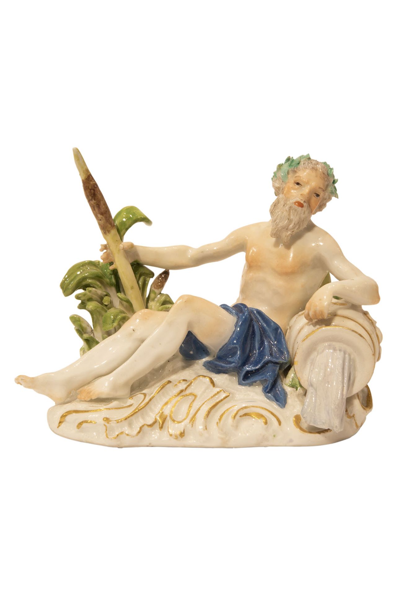 Two small figures river god and river goddess, Meissen 1750 - Image 4 of 6