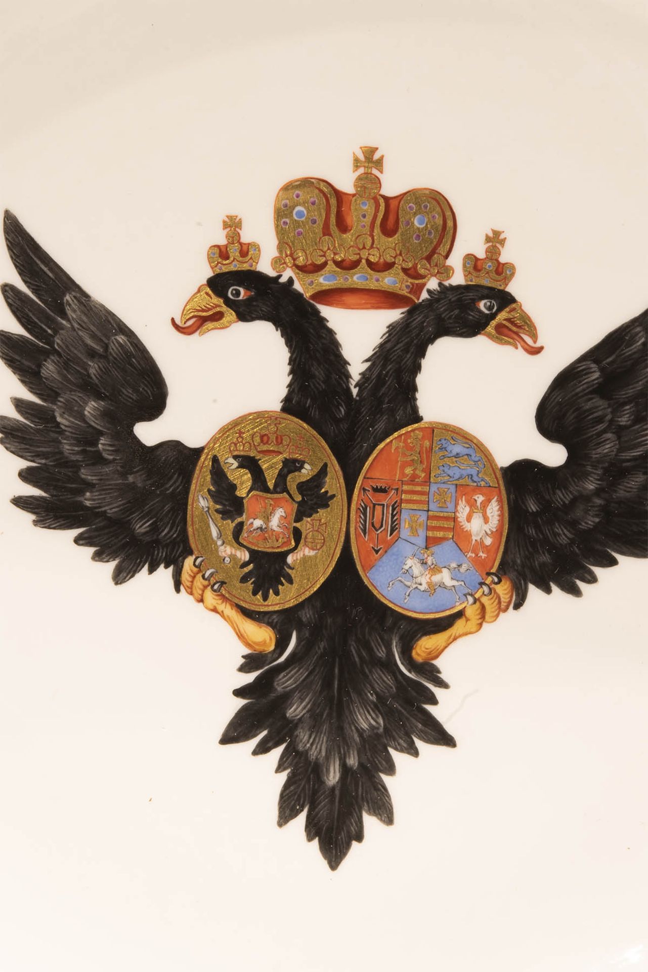 Large rare coat of arms plate from the possession of Tsar Paul I of Russia - Image 2 of 4