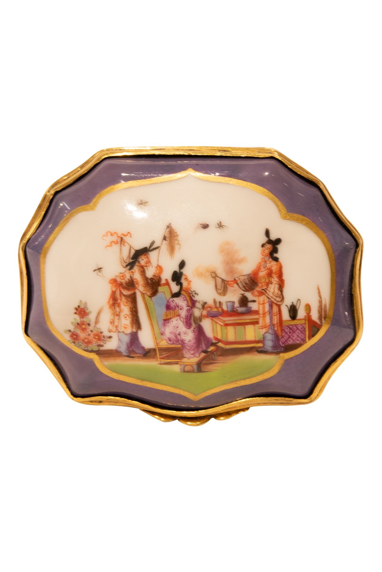 Tabatiere with chinoiseries, Meissen around 1750 - Image 4 of 8
