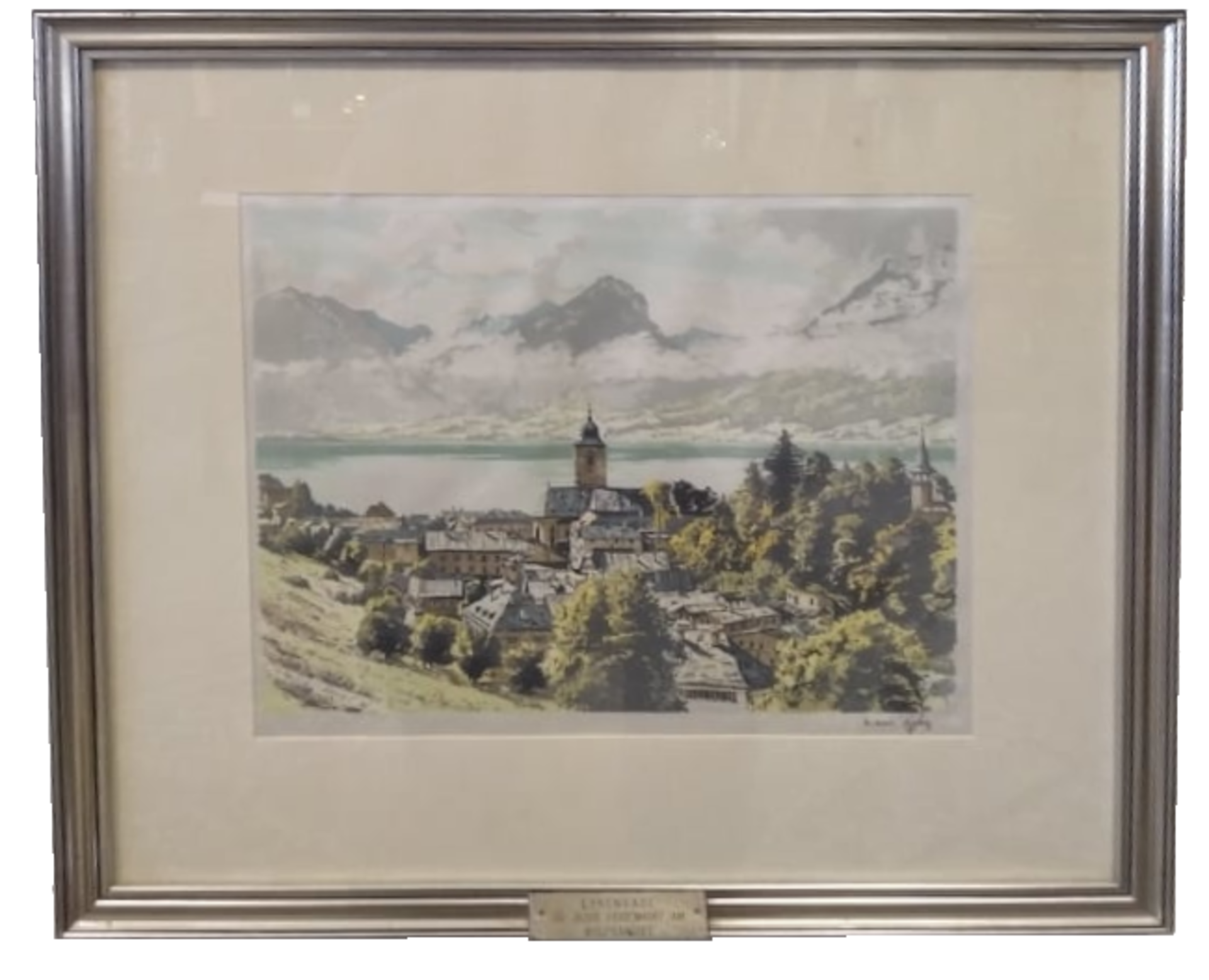 Commemorative Block Print Wolfgangsee | Salzburg | Hans Figura