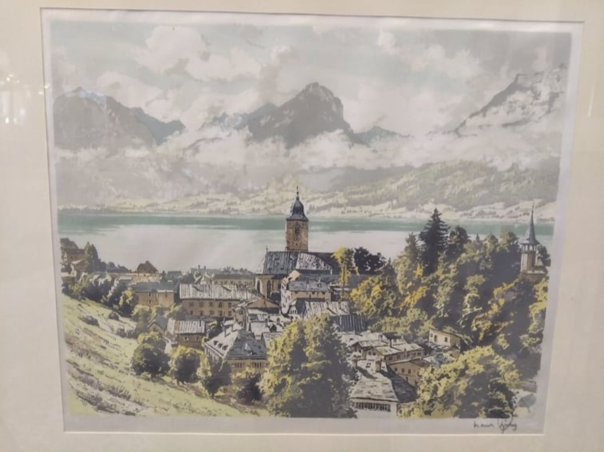 Commemorative Block Print Wolfgangsee | Salzburg | Hans Figura - Bild 2 aus 4