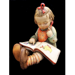 Large Early Goebel | Girl Reading Book