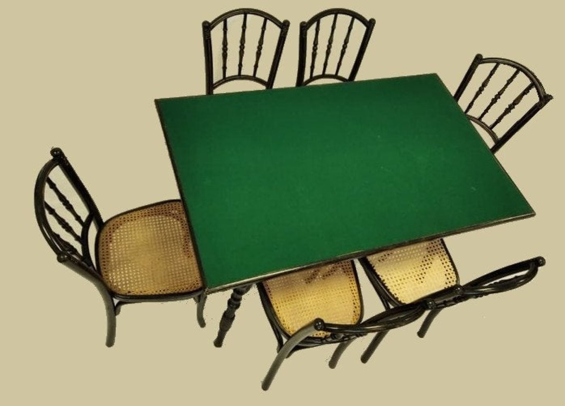 J & J Kohn | Card Table | 6 Chairs