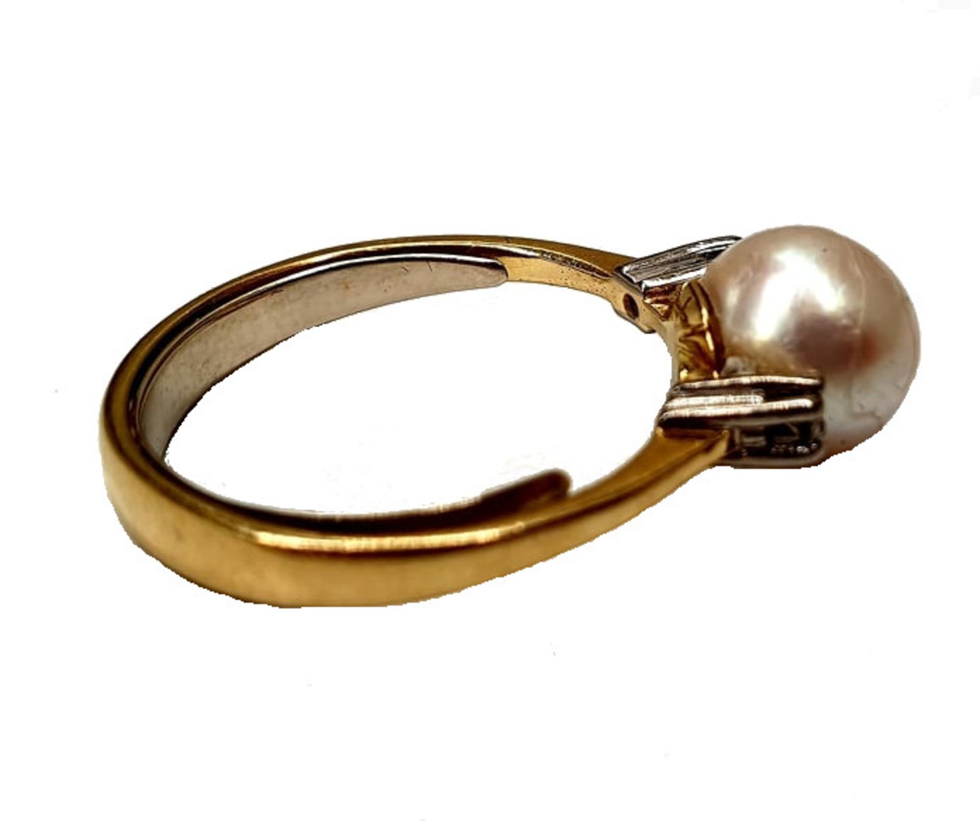 Ring | 14K | Diamond & Pearl - Image 2 of 2