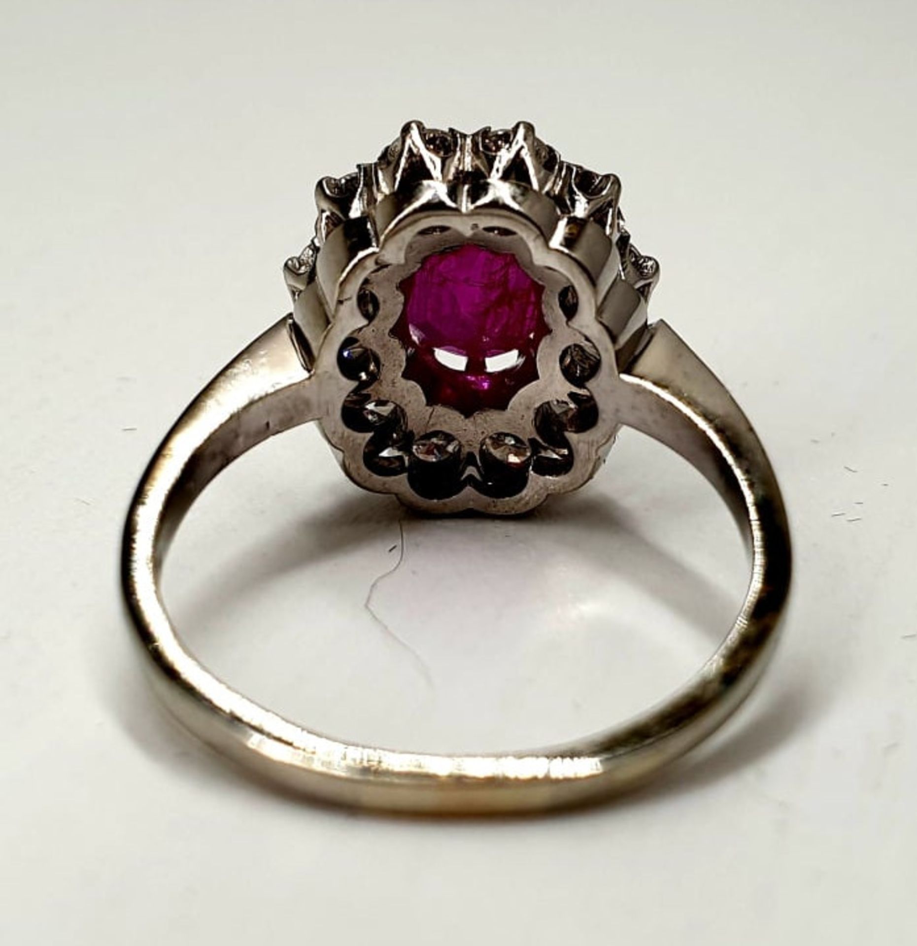 Ring | Diamond & Ruby | 14K - Image 2 of 4