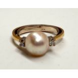 Ring | 14K | Diamond & Pearl
