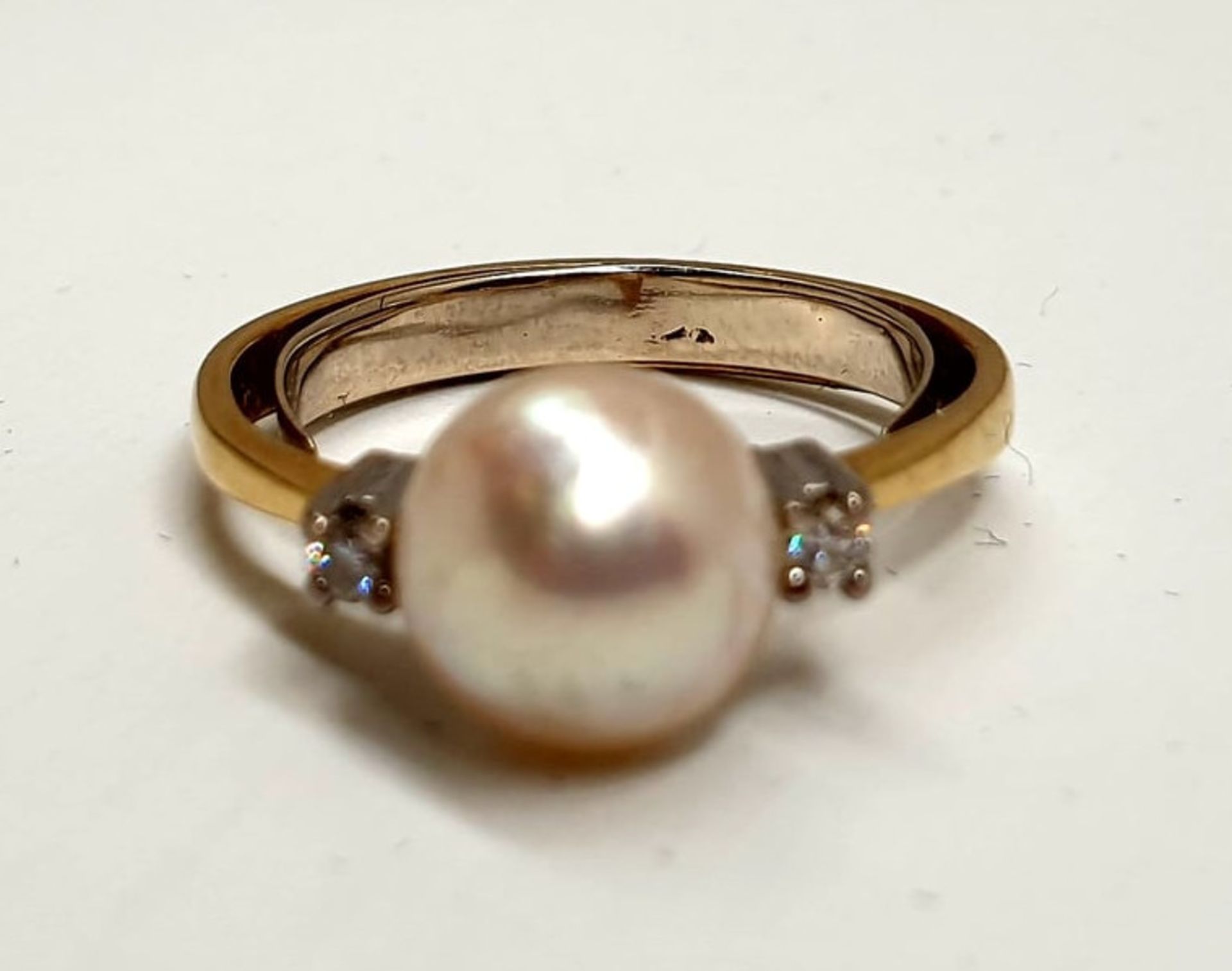 Ring | 14K | Diamond & Pearl