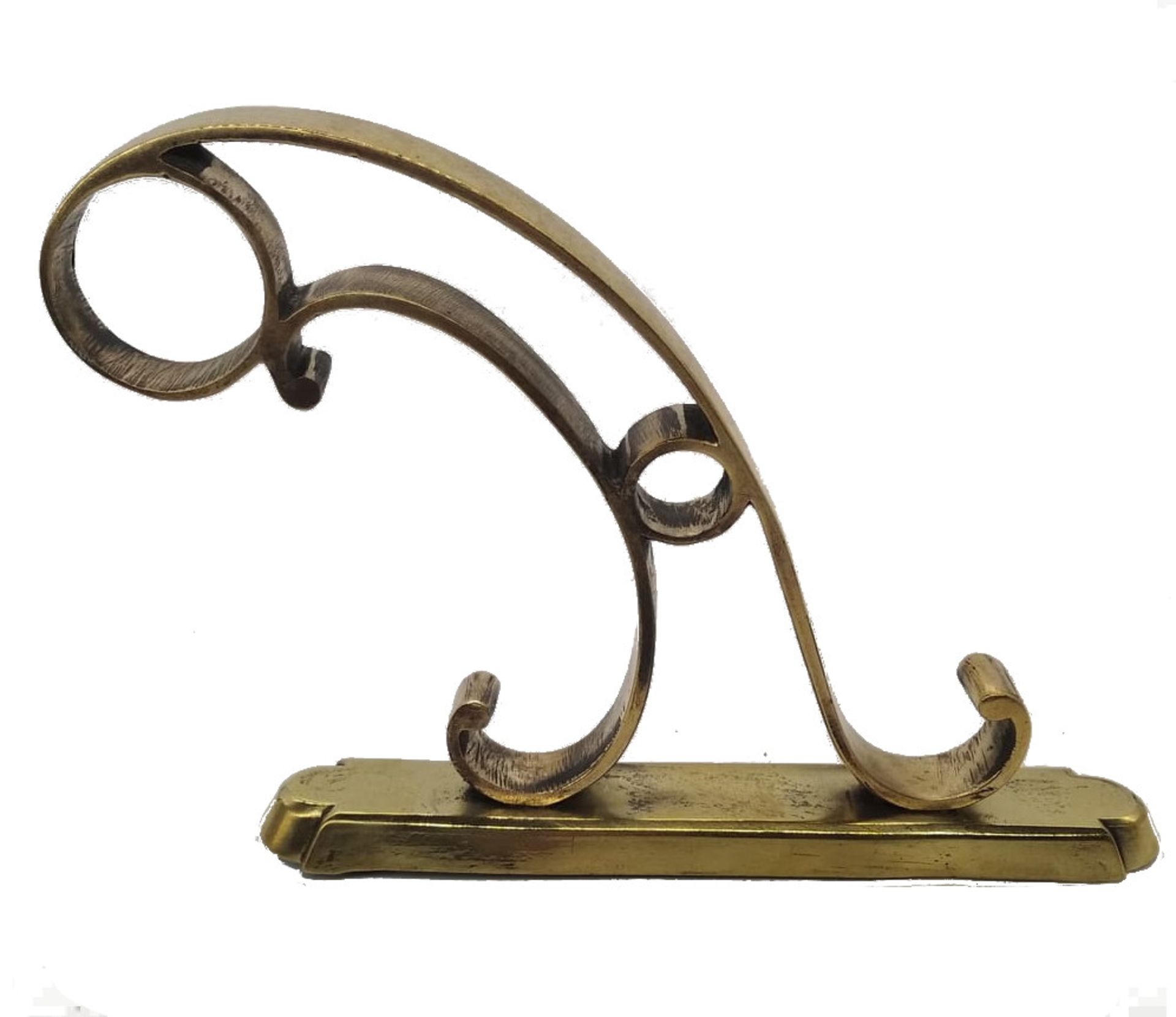 9 | Brass Scroll Curtain Pole Holders - Image 2 of 3