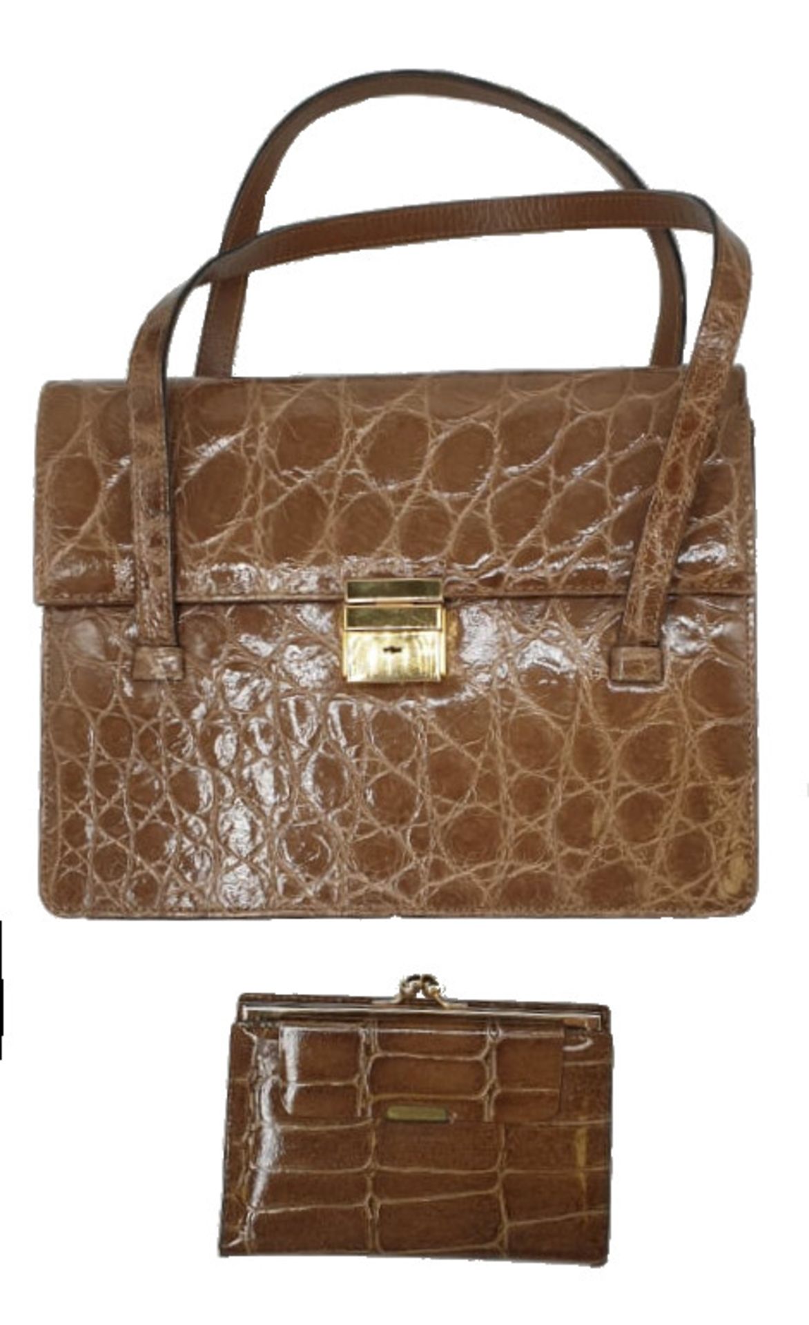 Crocodile Handbag | Brown