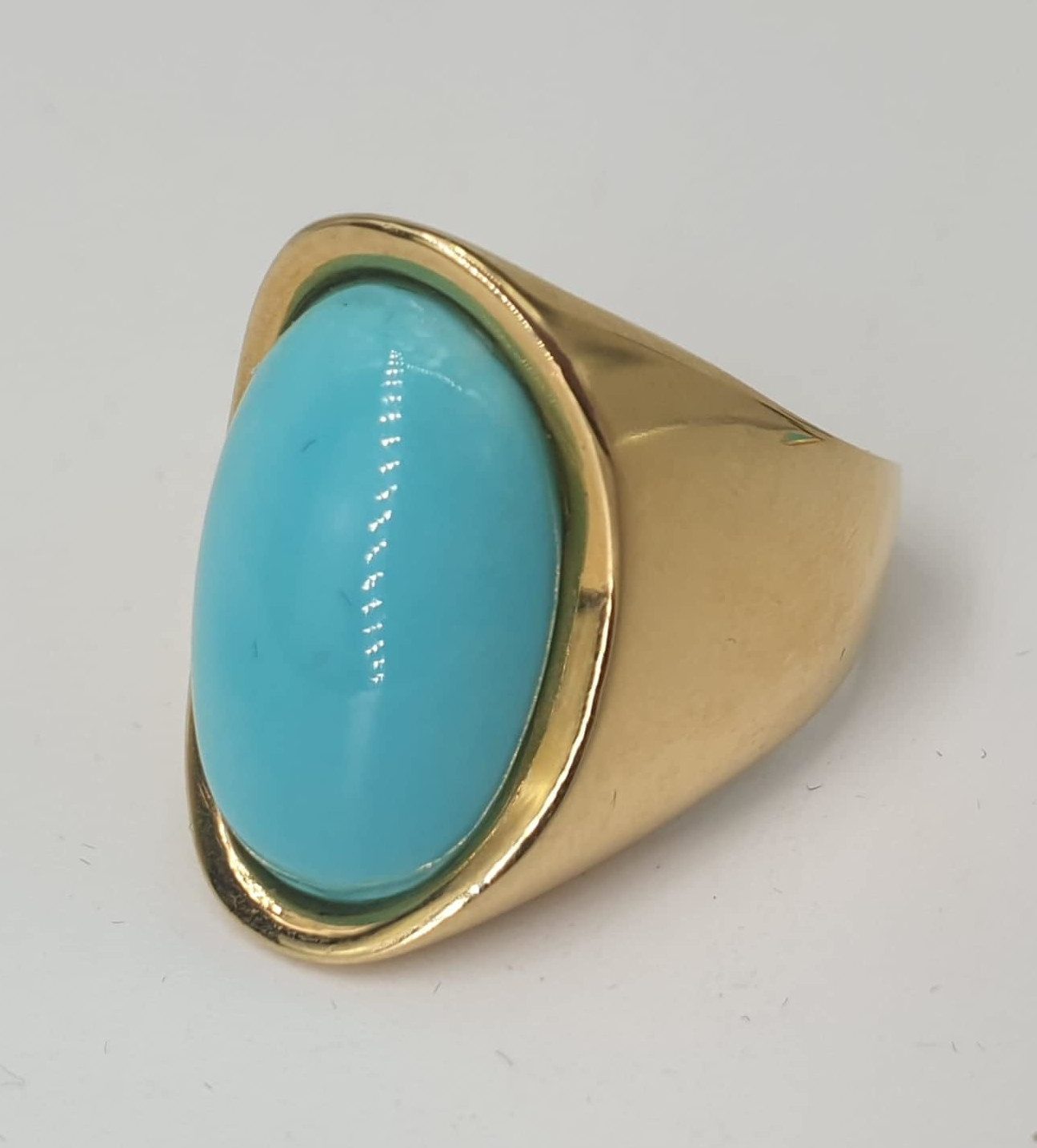 Ring & Ear Clips | Turquoise | 750 (18k) Gold - Image 2 of 6