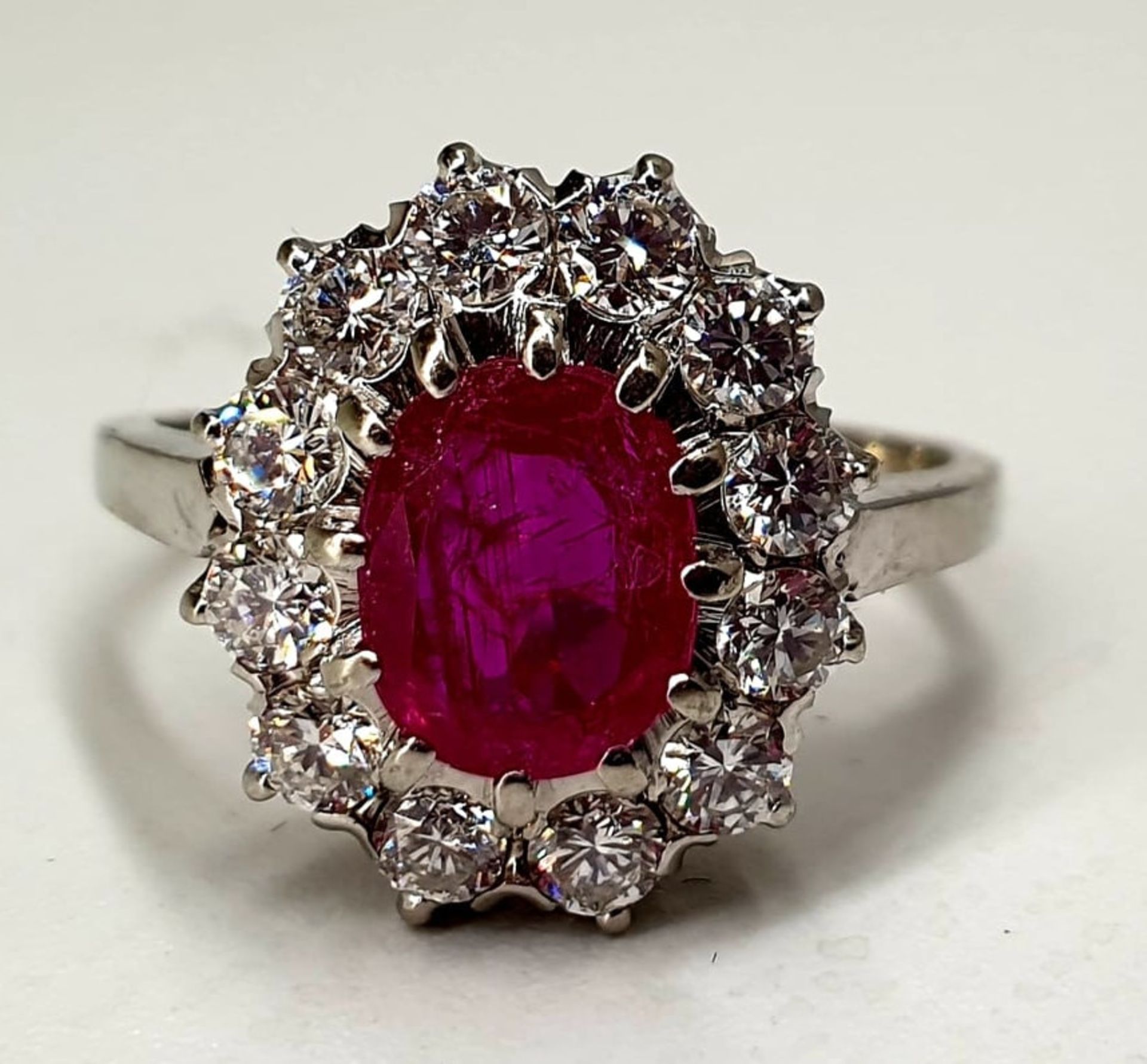 Ring | Diamond & Ruby | 14K - Image 3 of 4