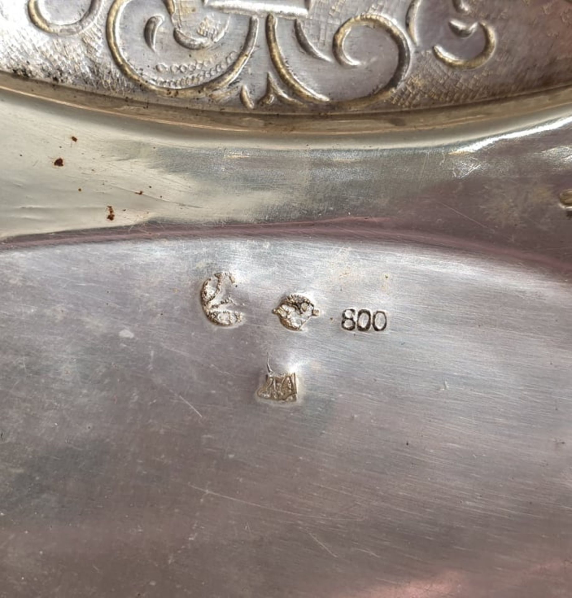 Silver bowl | 800 Silver | Repousse - Bild 5 aus 5