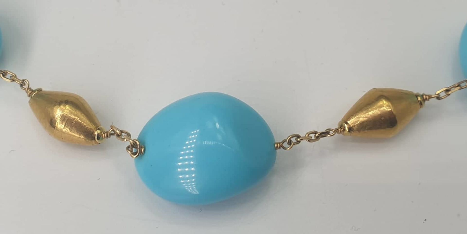 Turquoise | 14K Gold Necklace - Image 3 of 3