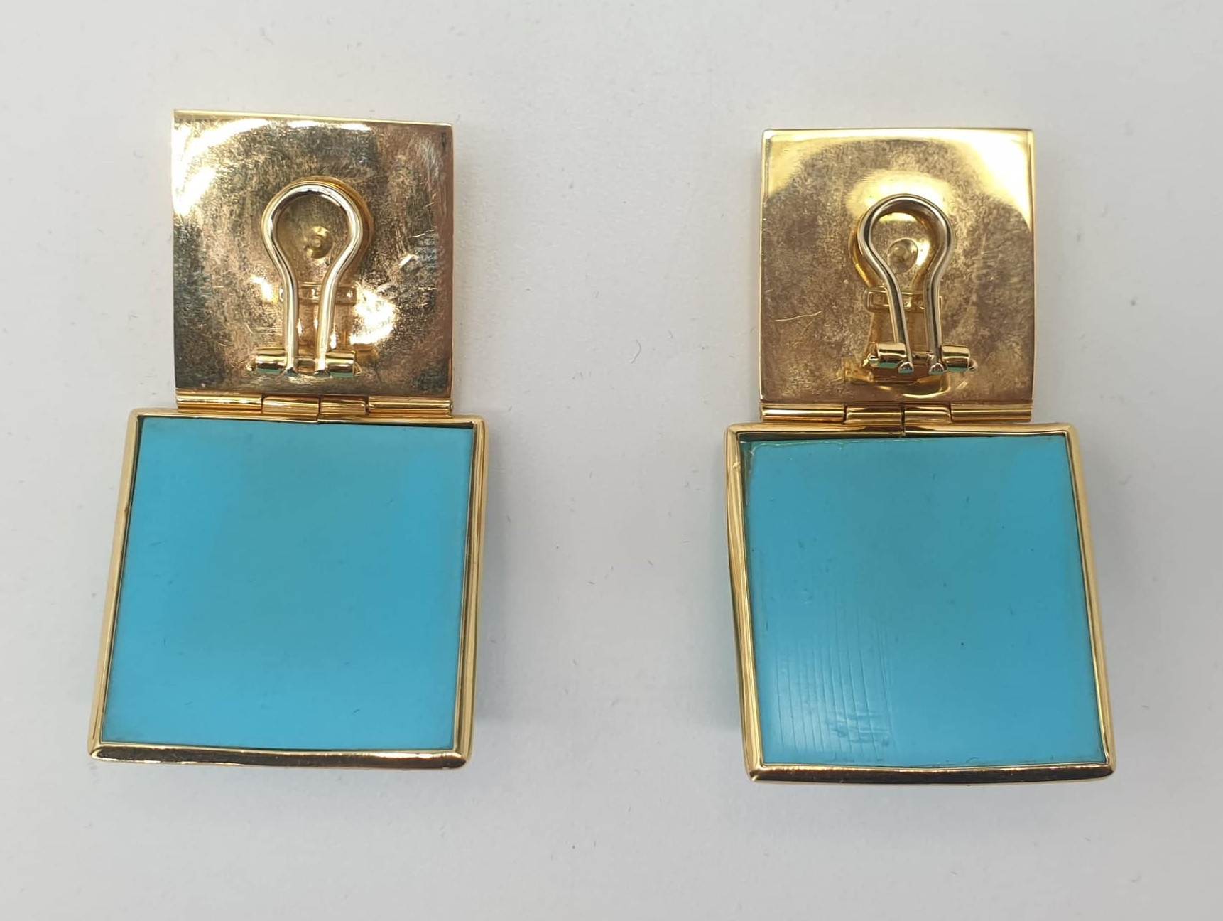 Ring & Ear Clips | Turquoise | 750 (18k) Gold - Image 5 of 6