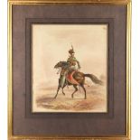 Franz Joseph Manskirsch | AUSTRIAN HUSSAR | Watercolor