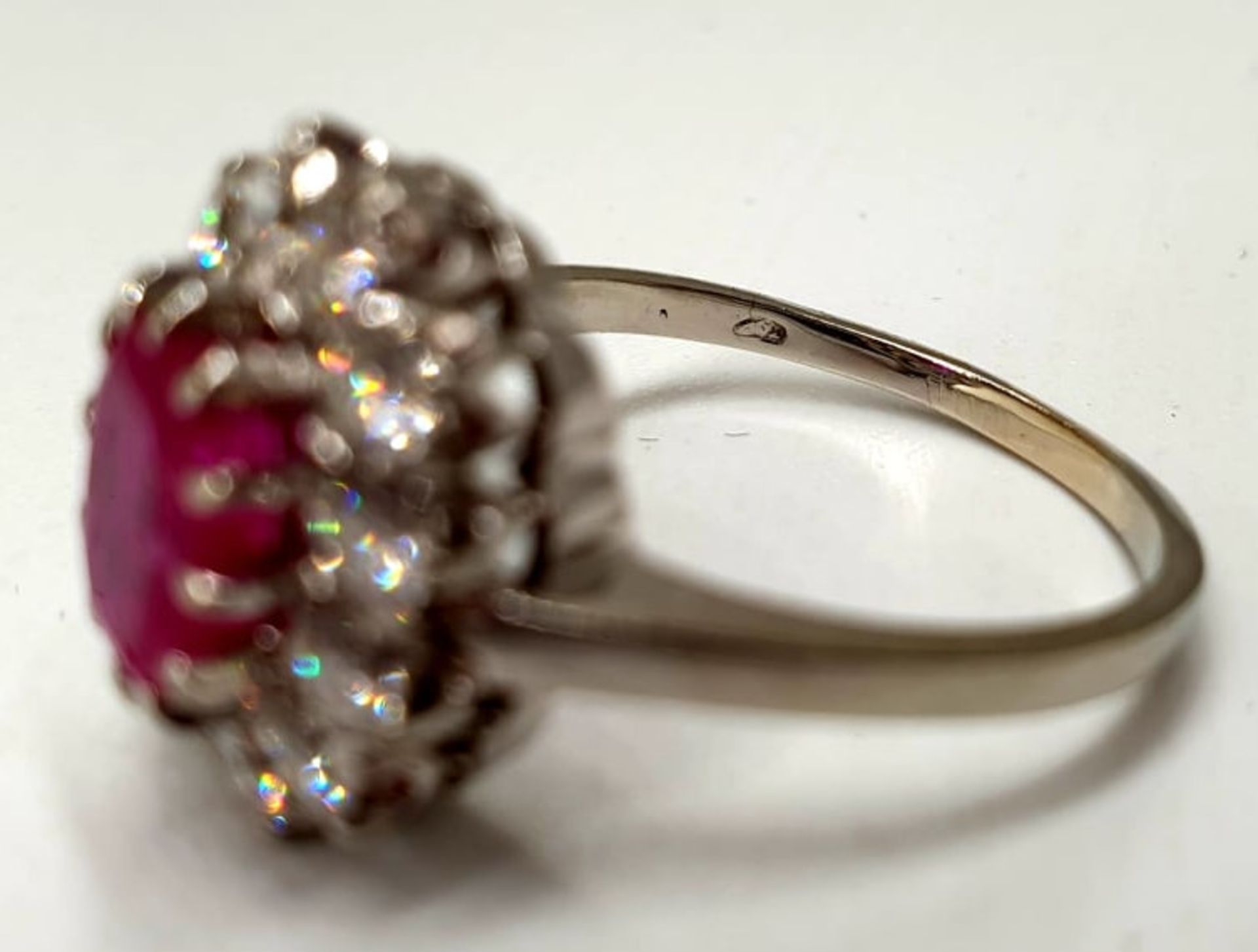 Ring | Diamond & Ruby | 14K - Image 4 of 4