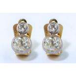 Peruzzi Cut | Diamond | Clip Earrings | 4ct