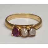 Ring | Ruby & Pearl | 18ct