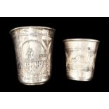 2 Imperial Russian Silver | B.C | Beakers (Kiddusch)