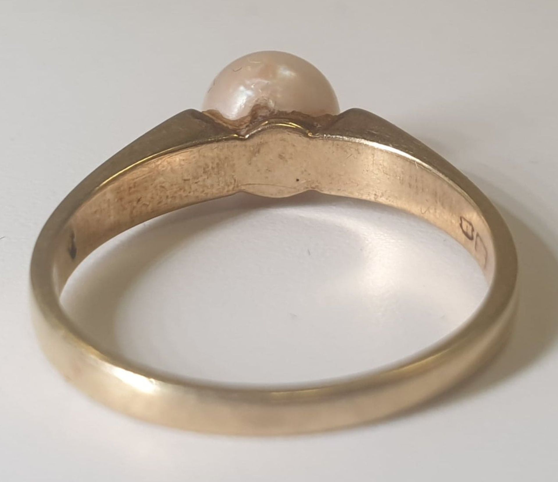 Akoya Solitäre | 14K Gold Ring - Image 5 of 5