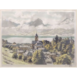 Commemorative Colored Rubbing | Wolfgangsee | Salzburg | Hans Figura