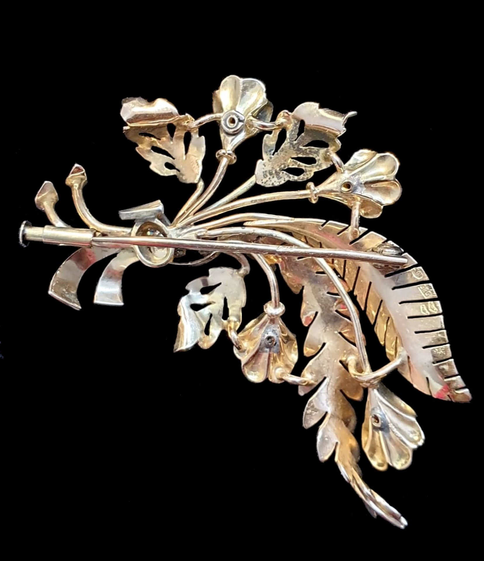 Gold Diamond Brooch - Image 3 of 4