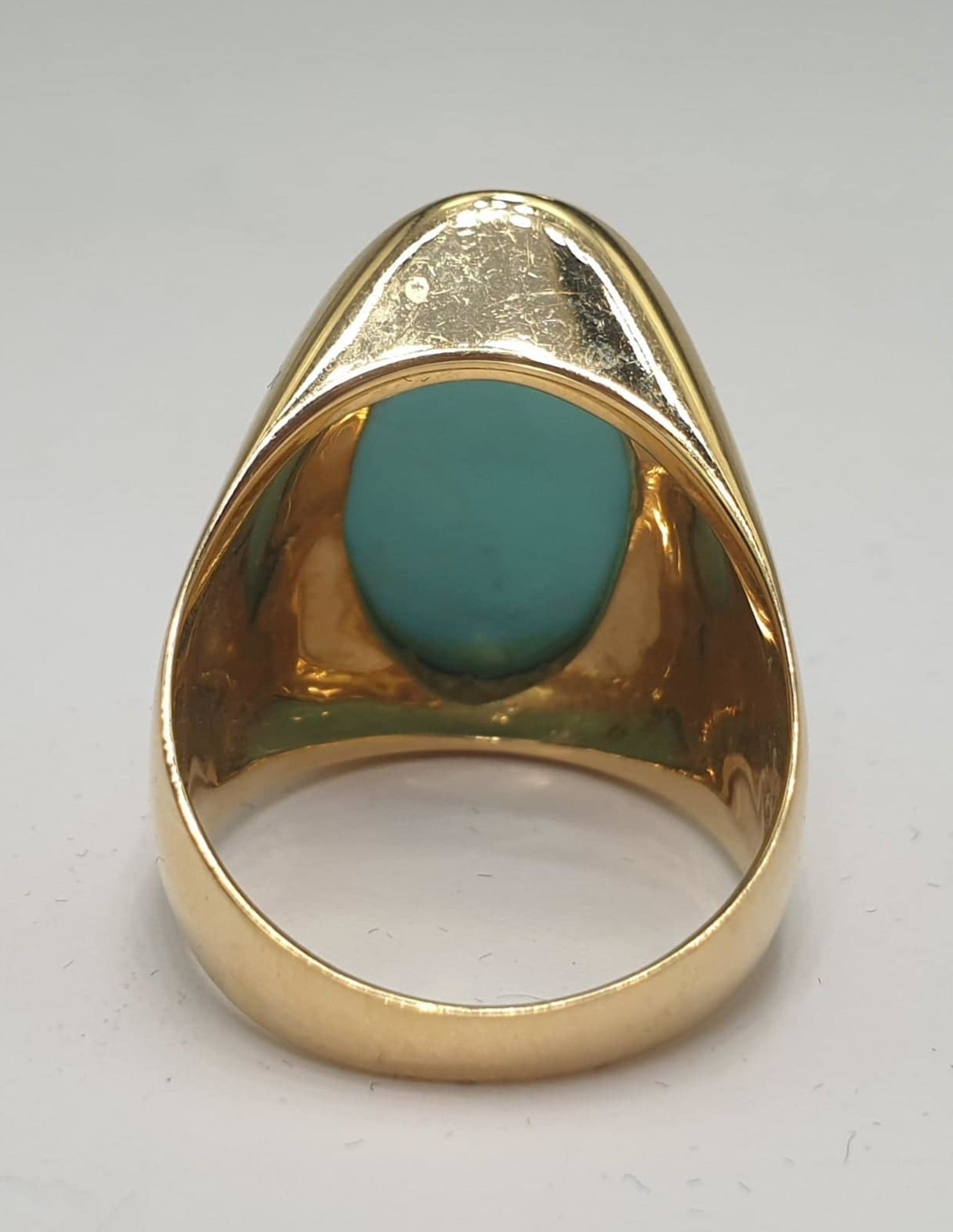 Ring & Ear Clips | Turquoise | 750 (18k) Gold - Image 6 of 9