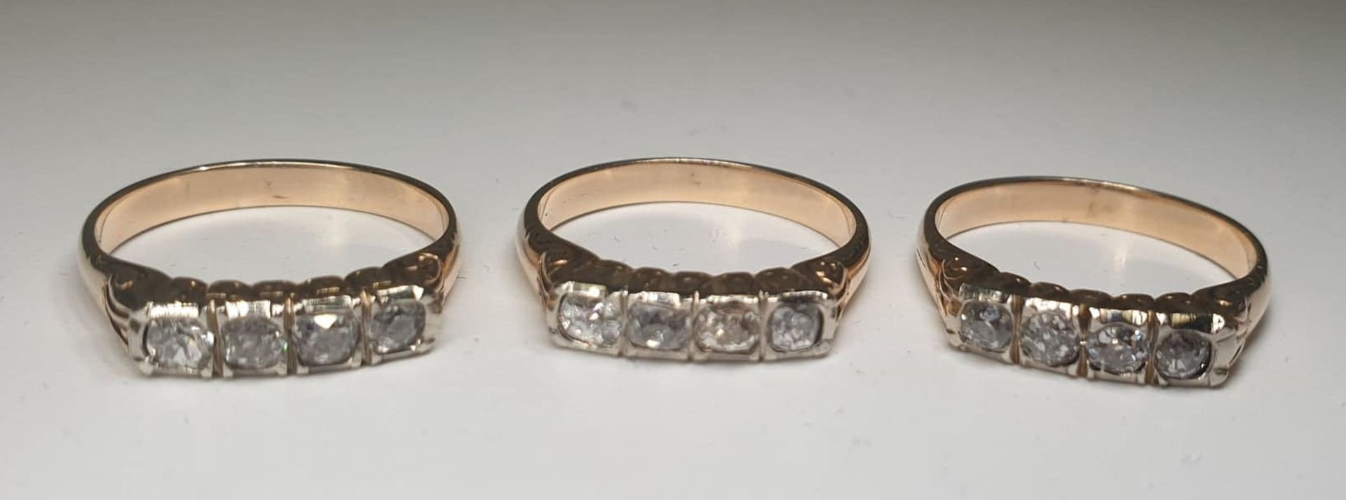 3 Diamond Rings | 14K Gold - Bild 3 aus 5