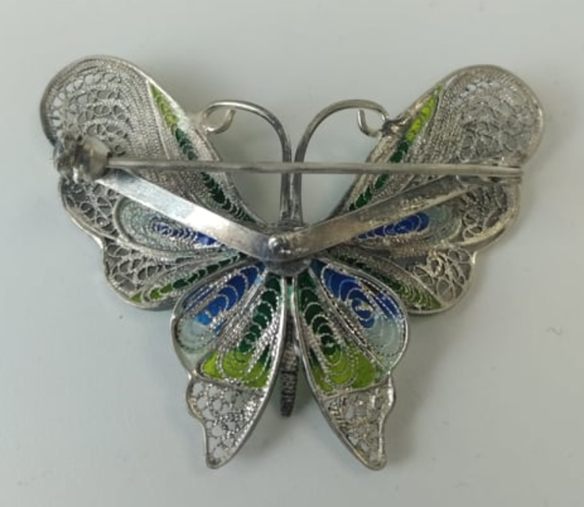 Butterfly | 925 Enamel Brooch. - Image 2 of 3