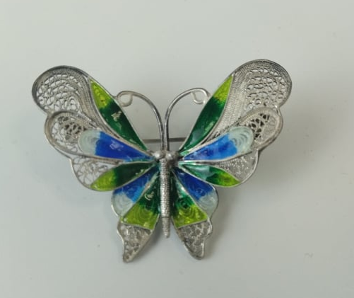 Butterfly | 925 Enamel Brooch.