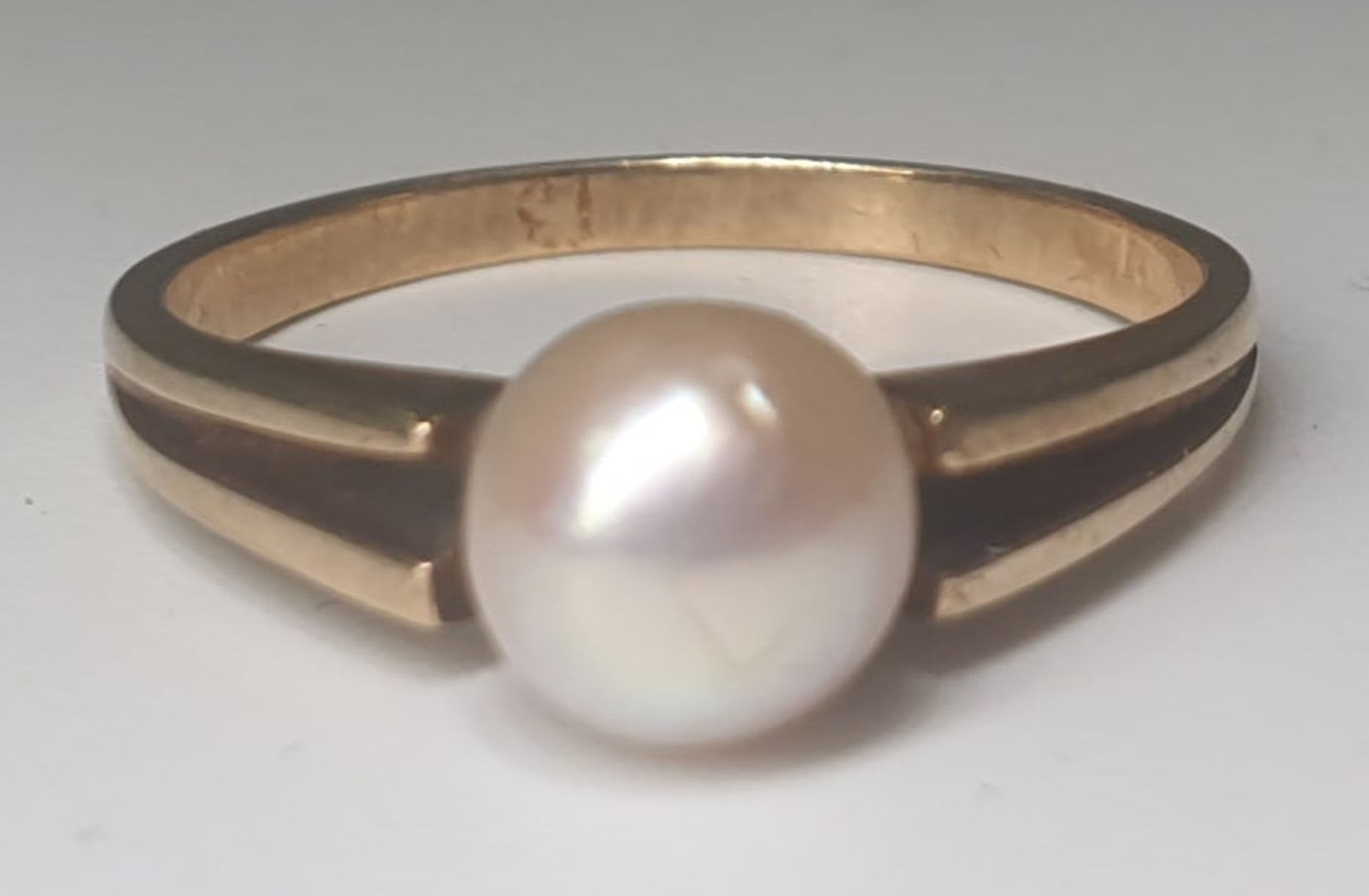 Akoya Solitäre | 14K Gold Ring