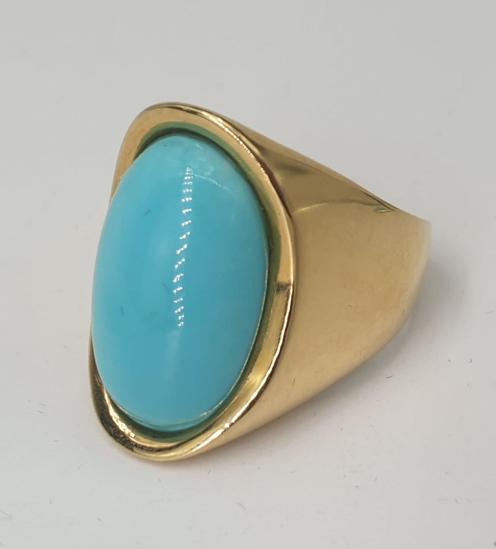 Ring & Ear Clips | Turquoise | 750 (18k) Gold - Bild 8 aus 9
