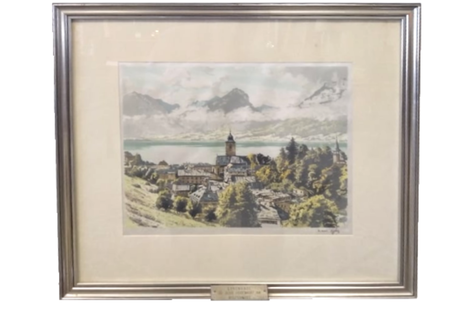 Commemorative Colored Rubbing | Wolfgangsee | Salzburg | Hans Figura - Bild 2 aus 4