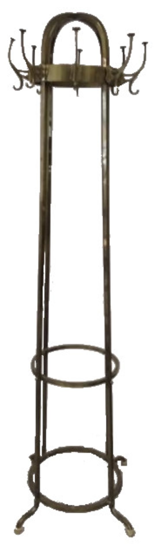 Jugendstil Brass Coat & Hat Stand - Image 4 of 4