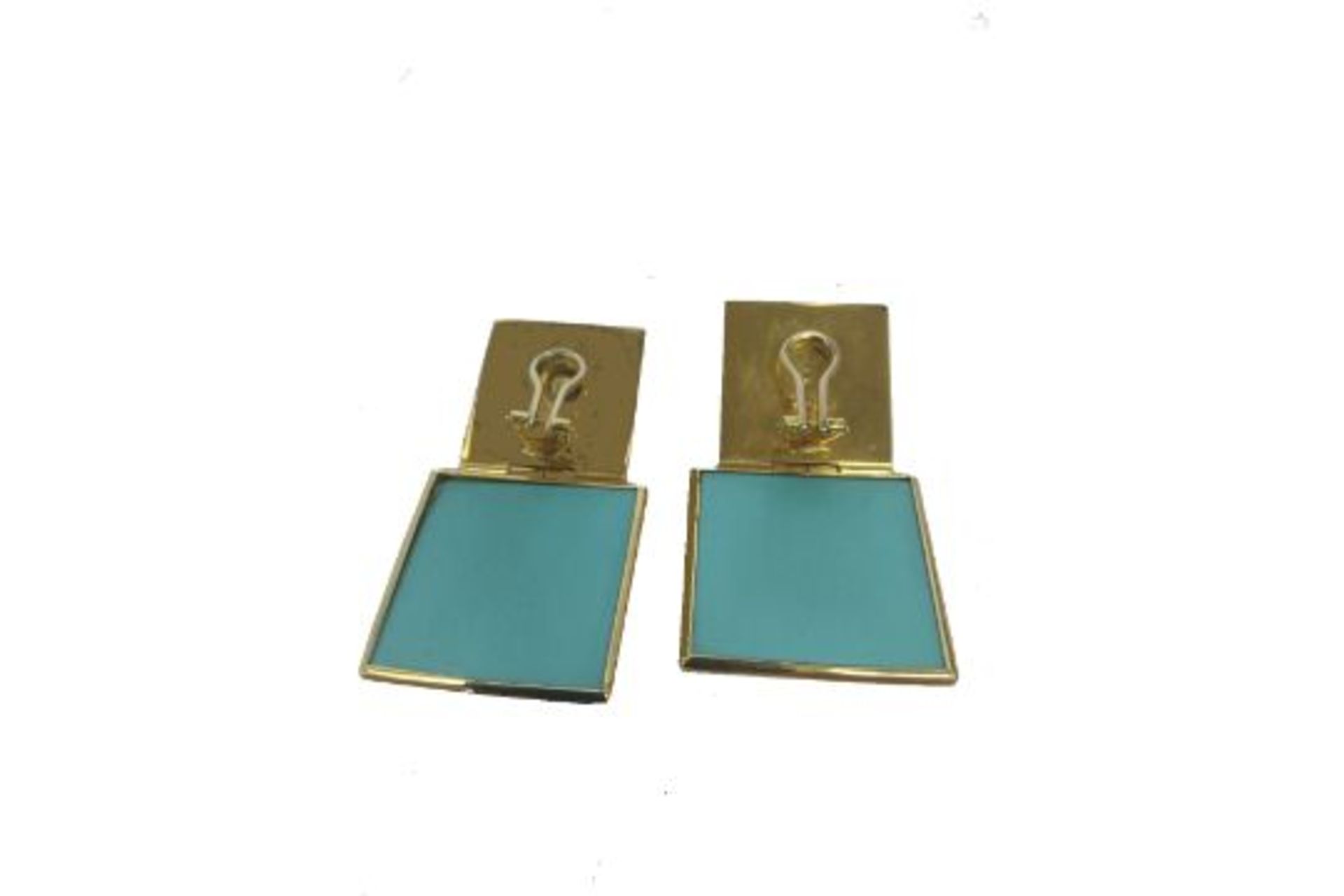 Ring & Ear Clips | Turquoise | 750 (18k) Gold - Image 4 of 9